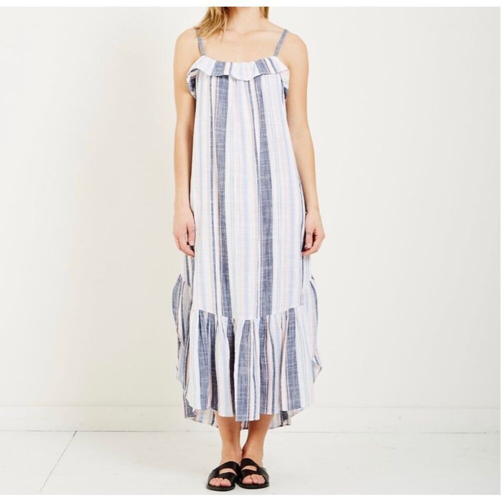 Xirena Atlas Rumer Cotton Striped Maxi Dress Size Medium (D3)